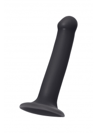 Черный фаллос на присоске Silicone Bendable Dildo M - 18 см. - Strap-on-me - купить с доставкой в Смоленске