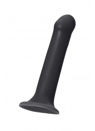 Черный фаллос на присоске Silicone Bendable Dildo L - 19 см. - Strap-on-me - купить с доставкой в Смоленске