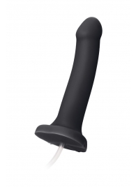 Черный фаллос с имитацией эякуляции Silicon Cum Dildo L - 19,6 см. - Strap-on-me - купить с доставкой в Смоленске