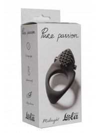 Черное эрекционное виброкольцо Pure Passion Midnight - Lola Games - в Смоленске купить с доставкой