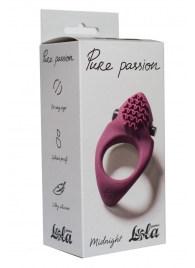 Бордовое эрекционное виброкольцо Pure Passion Midnight - Lola Games - в Смоленске купить с доставкой
