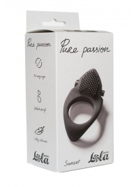 Черное эрекционное виброкольцо Pure Passion Sunset - Lola Games - в Смоленске купить с доставкой