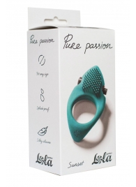 Зеленое эрекционное виброкольцо Pure Passion Sunset - Lola Games - в Смоленске купить с доставкой