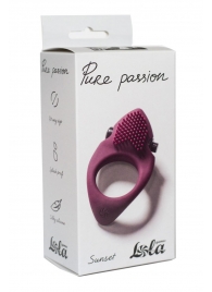 Бордовое эрекционное виброкольцо Pure Passion Sunset - Lola Games - в Смоленске купить с доставкой