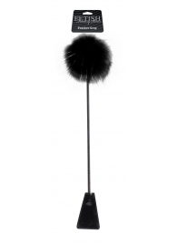 Черный стек Feather Crop с пуховкой на конце - 53,3 см. - Pipedream - купить с доставкой в Смоленске