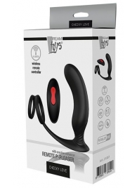 Черный массажер простаты REMOTE P-PLEASER - Dream Toys - в Смоленске купить с доставкой