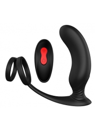 Черный массажер простаты REMOTE P-PLEASER - Dream Toys - в Смоленске купить с доставкой