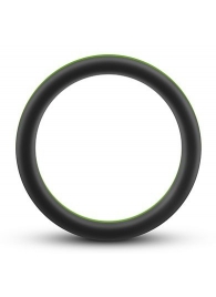 Черно-зеленое эрекционное кольцо Silicone Go Pro Cock Ring - Blush Novelties - в Смоленске купить с доставкой