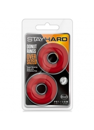 Набор из 2 красных эрекционных колец DONUT RINGS OVERSIZED - Blush Novelties - в Смоленске купить с доставкой