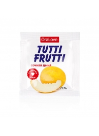 Пробник гель-смазки Tutti-frutti со вкусом сочной дыни - 4 гр. - Биоритм - купить с доставкой в Смоленске
