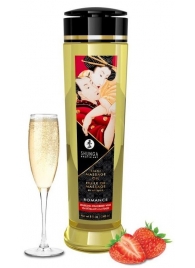 Массажное масло с ароматом клубники и шампанского Romance - 240 мл. - Shunga - купить с доставкой в Смоленске