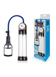 Прозрачная вакуумная помпа Sex Expert с манометром - Sex Expert - в Смоленске купить с доставкой