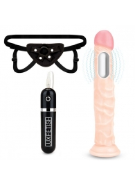 Регулируемые трусики с вибрирующей насадкой - 21 см. - Lux Fetish - купить с доставкой в Смоленске
