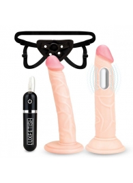 Регулируемые трусики с 2 насадками - 16 и 15 см. - Lux Fetish - купить с доставкой в Смоленске