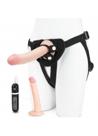 Регулируемые трусики с 2 насадками - 16 и 15 см. - Lux Fetish - купить с доставкой в Смоленске
