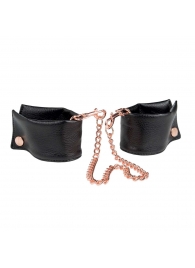Черные мягкие наручники Entice French Cuffs с цепью - California Exotic Novelties - купить с доставкой в Смоленске