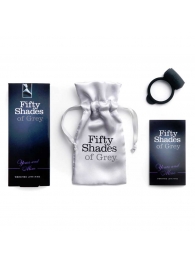 Темно-серое эрекционное кольцо Vibrating Love Ring с вибрацией - Fifty Shades of Grey - в Смоленске купить с доставкой