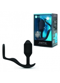 Черное эрекционное кольцо с анальным плагом Snug   Tug - b-Vibe - в Смоленске купить с доставкой