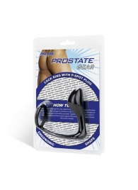 Стимулятор простаты с фиксацией эрекционным кольцом Prostate Gear - BlueLine - в Смоленске купить с доставкой