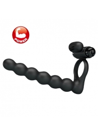 Черная насадка для двойной стимуляции Hercules Penis Sheath III - 15,3 см. - Baile - купить с доставкой в Смоленске