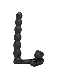 Черная насадка для двойной стимуляции Hercules Penis Sheath III - 15,3 см. - Baile - купить с доставкой в Смоленске