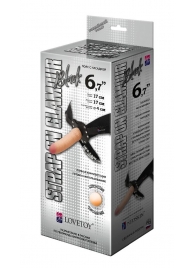 Пояс-трусики с насадкой Glamour - 17 см. - LOVETOY (А-Полимер) - купить с доставкой в Смоленске