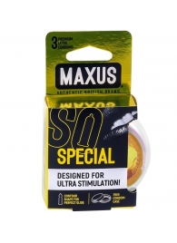 Презервативы с точками и рёбрами в пластиковом кейсе MAXUS Special - 3 шт. - Maxus - купить с доставкой в Смоленске