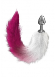 Серебристая анальная пробка с розовым хвостом Galaxy - Lola Games - купить с доставкой в Смоленске