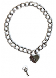 Серебристый ошейник Embrace с ключиком - Lola Games - купить с доставкой в Смоленске