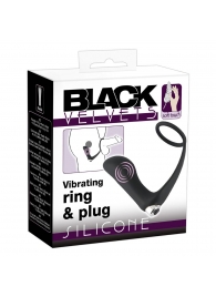 Черное эрекционное кольцо с анальной вибропробкой Vibrating Ring   Plug - Orion - в Смоленске купить с доставкой