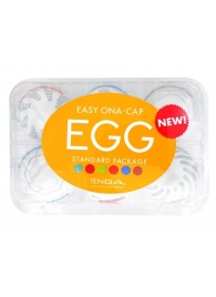 Набор из 6 мастурбаторов Tenga EGG Easy Beat с различным рельефом - Tenga - в Смоленске купить с доставкой