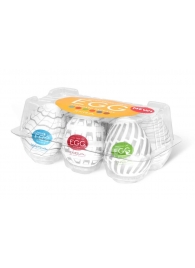 Набор из 6 мастурбаторов Tenga EGG Easy Beat с различным рельефом - Tenga - в Смоленске купить с доставкой