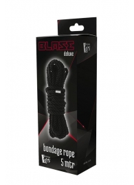 Черная веревка для шибари DELUXE BONDAGE ROPE - 5 м. - Dream Toys - купить с доставкой в Смоленске