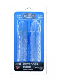 Комплект из 2 прозрачных насадок на пенис PENIS EXTENDER PACK - Dream Toys - в Смоленске купить с доставкой