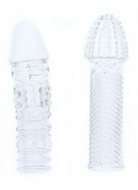Комплект из 2 прозрачных насадок на пенис PENIS EXTENDER PACK - Dream Toys - в Смоленске купить с доставкой