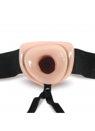 Телесный полый страпон Dr. Skin 6 Inch Hollow Strap On - 15,2 см. - Blush Novelties - купить с доставкой в Смоленске