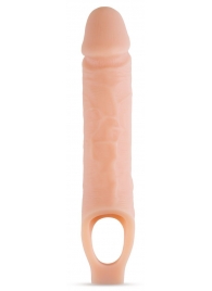 Телесный реалистичный фаллоудлинитель 10 Inch Silicone Cock Sheath Penis Extender - 25,4 см. - Blush Novelties - в Смоленске купить с доставкой