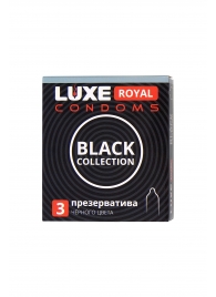 Черные презервативы LUXE Royal Black Collection - 3 шт. - Luxe - купить с доставкой в Смоленске