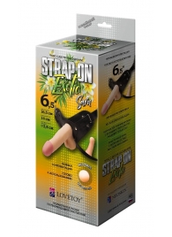 Пояс-трусики с 2 насадками Exotic-Sara - 16,5 см. - LOVETOY (А-Полимер) - купить с доставкой в Смоленске