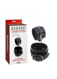 Черные наручники Surrender Wrist Restraints - Chisa - купить с доставкой в Смоленске