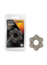 Дымчатое эрекционное кольцо Stay Hard Thick Bead Cock Ring - Blush Novelties - в Смоленске купить с доставкой