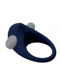 Гладкое синее эрекционное виброкольцо STIMU RING - Dream Toys - в Смоленске купить с доставкой