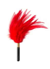 Красный перьевой тиклер Plume - 23 см. - Lola Lingerie - купить с доставкой в Смоленске