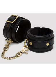 Черные оковы на ноги Bound to You Faux Leather Ankle Cuffs - Fifty Shades of Grey - купить с доставкой в Смоленске