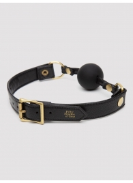 Черный кляп-шар Bound to You Faux Leather Ball Gag - Fifty Shades of Grey - купить с доставкой в Смоленске