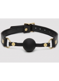 Черный кляп-шар Bound to You Faux Leather Ball Gag - Fifty Shades of Grey - купить с доставкой в Смоленске
