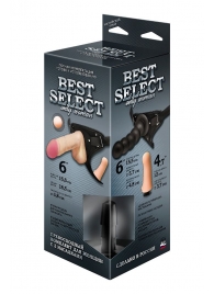 Черный пояс для женщин BEST SELECT с 3 насадками - LOVETOY (А-Полимер) - купить с доставкой в Смоленске