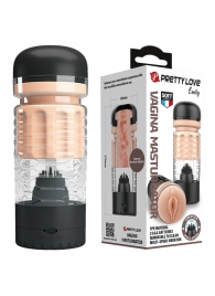 Вибромастурбатор-вагина Emily в черной колбе - Baile - в Смоленске купить с доставкой