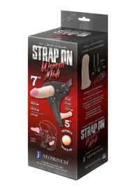 Реалистичный страпон Woman Midi с вагинальной пробкой - 19 см. - LOVETOY (А-Полимер) - купить с доставкой в Смоленске
