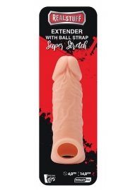 Телесная насадка EXTENDER WITH BALL STRAP 5.5 - 14 см. - Dream Toys - в Смоленске купить с доставкой